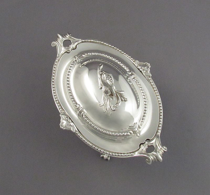 English Sterling Silver Sauce Tureen - JH Tee Antiques