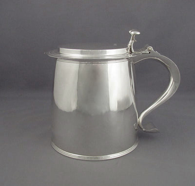 English Sterling Silver Tankard - JH Tee Antiques