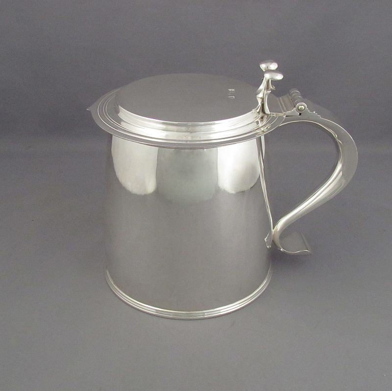 English Sterling Silver Tankard - JH Tee Antiques