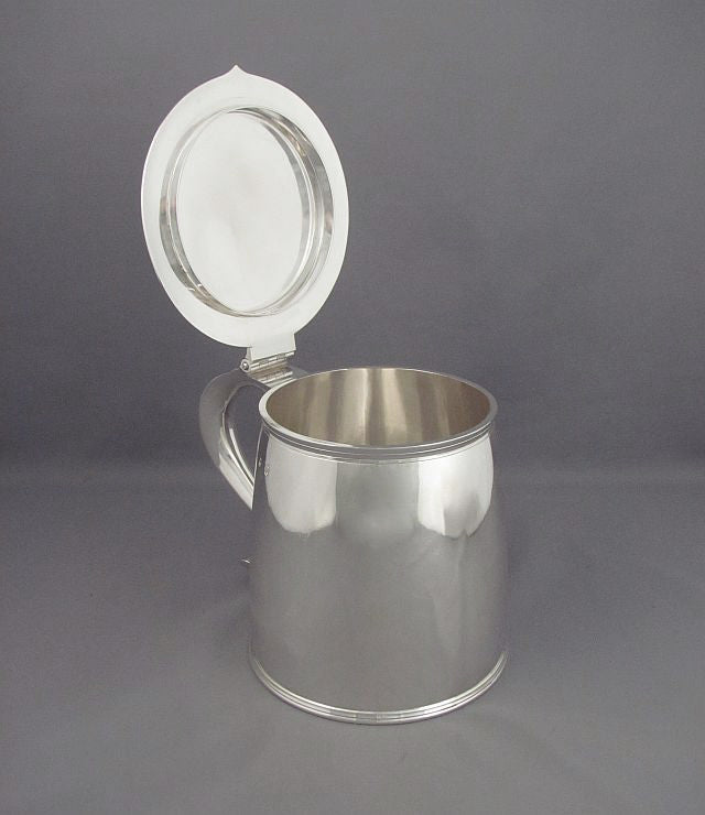 English Sterling Silver Tankard - JH Tee Antiques