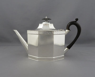 George V Silver Tea Service - JH Tee Antiques