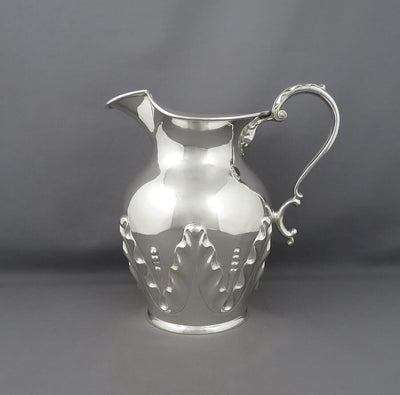Edwardian Sterling Silver Water Jug - JH Tee Antiques