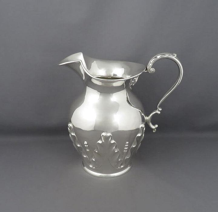 Edwardian Sterling Silver Water Jug - JH Tee Antiques