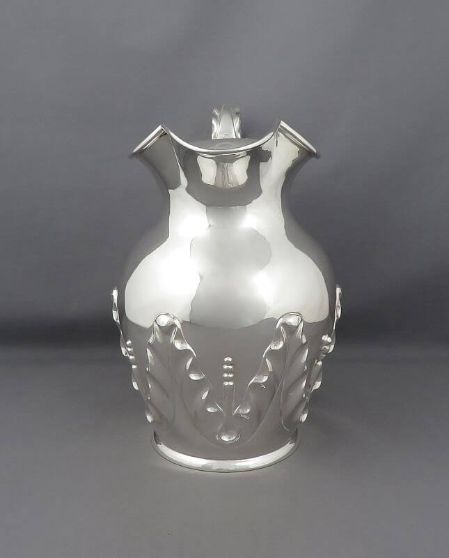 Edwardian Sterling Silver Water Jug - JH Tee Antiques