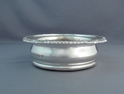 English Silver Wine Coasters - JH Tee Antiques