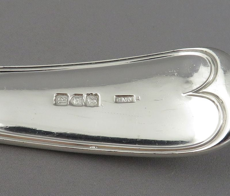 Fiddle Thread Pattern Silver Soup Ladle - JH Tee Antiques