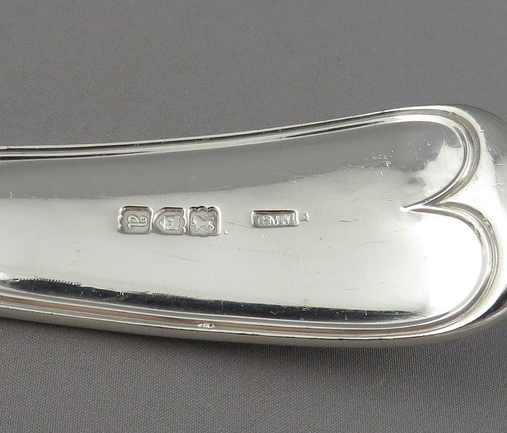 Fiddle Thread Pattern Silver Soup Ladle - JH Tee Antiques