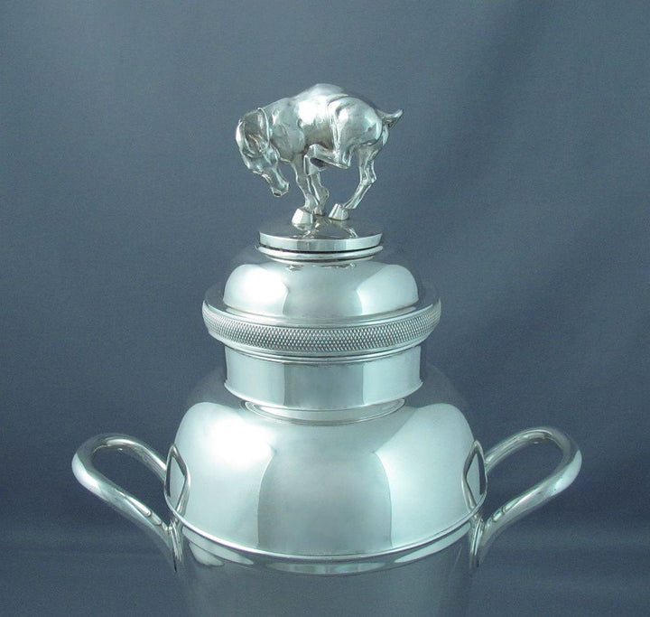Massive Figural Sterling Silver Cocktail Shaker - JH Tee Antiques