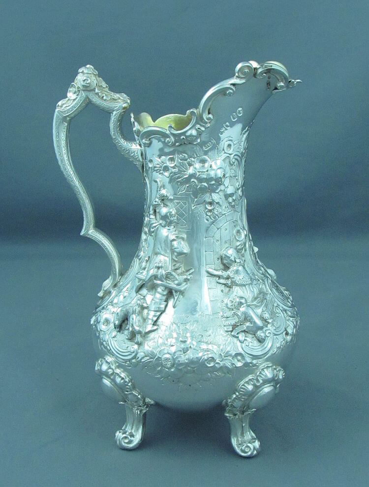 Figural Victorian Silver Tea Set - JH Tee Antiques