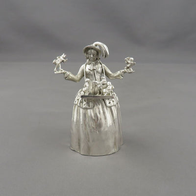 Figural Sterling Silver Table Bell - JH Tee Antiques