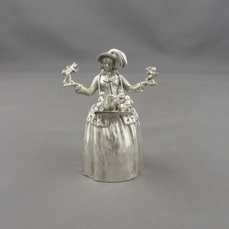 Figural Sterling Silver Table Bell - JH Tee Antiques