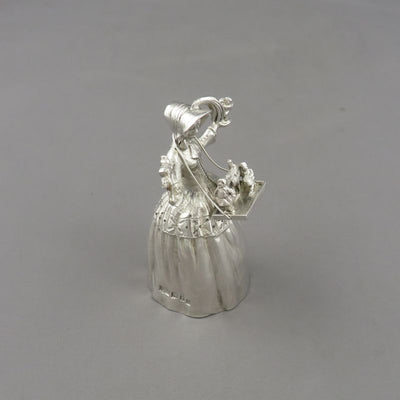 Figural Sterling Silver Table Bell - JH Tee Antiques