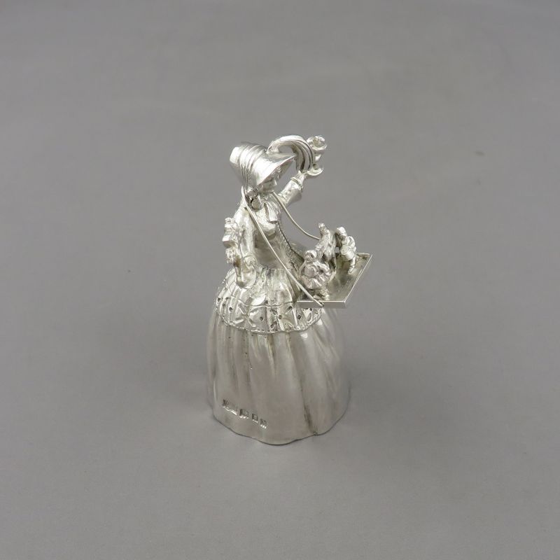 Figural Sterling Silver Table Bell - JH Tee Antiques