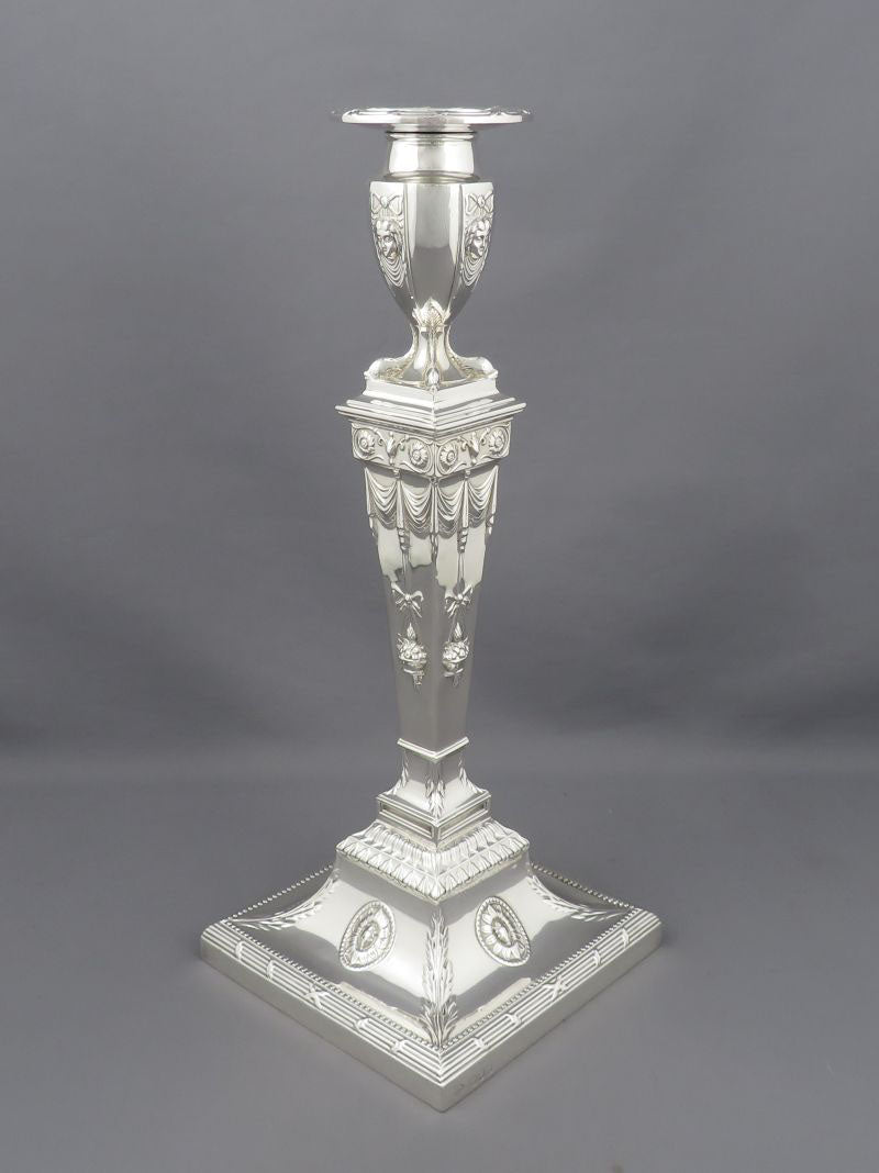 Edwardian Five Light Sterling Silver Candelabra - JH Tee Antiques