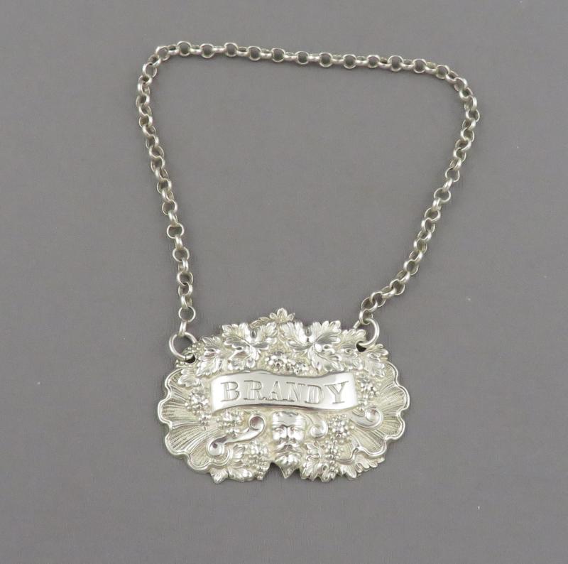 Four Victorian Sterling Silver Wine Labels - JH Tee Antiques
