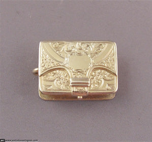 Nathaniel Mills Silver Gilt Vesta Case - JH Tee Antiques