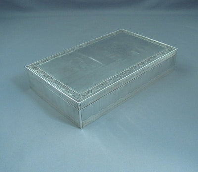 French 950 Silver Cigar Box - JH Tee Antiques