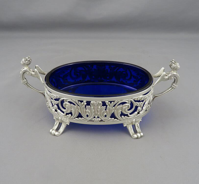 French 950 Silver Condiment Dish - JH Tee Antiques