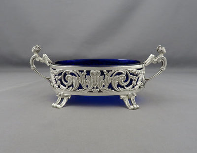 French 950 Silver Condiment Dish - JH Tee Antiques