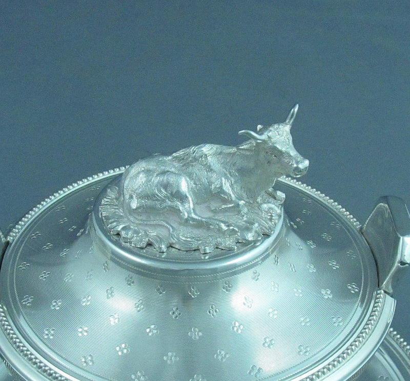 French 950 Silver Tea Service - JH Tee Antiques