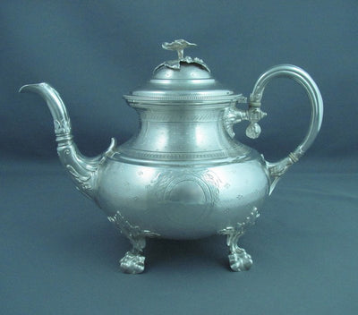 French 950 Silver Tea Service - JH Tee Antiques