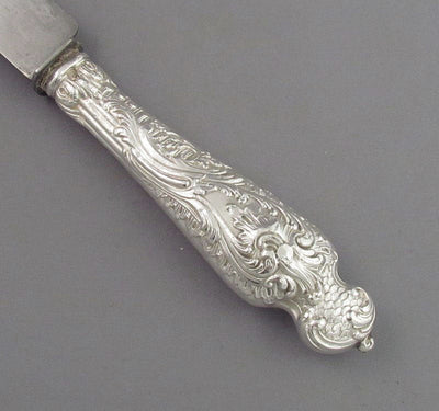 Set of Twelve French Rococo Dinner Knives - JH Tee Antiques