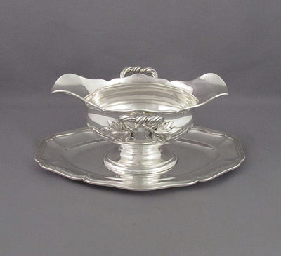 Pair of French 950 Silver Gravy Boats - JH Tee Antiques