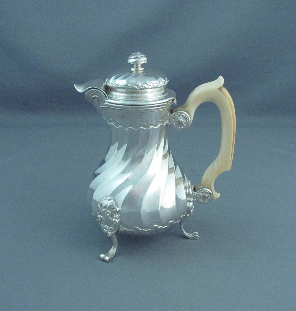 French Sterling Silver Bachelor Tea Set - JH Tee Antiques