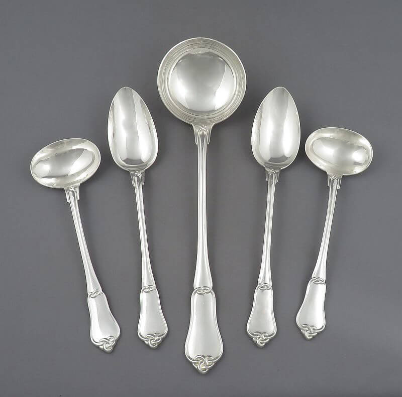 Massive French 950 Silver Flatware Set - JH Tee Antiques