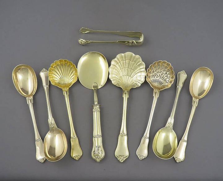 Massive French 950 Silver Flatware Set - JH Tee Antiques