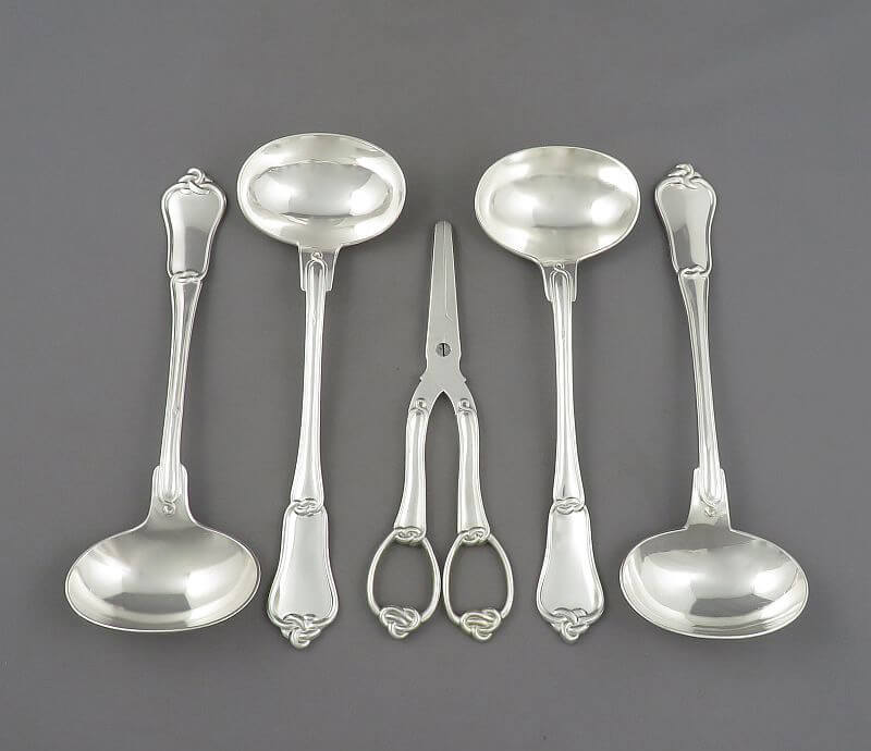 Massive French 950 Silver Flatware Set - JH Tee Antiques