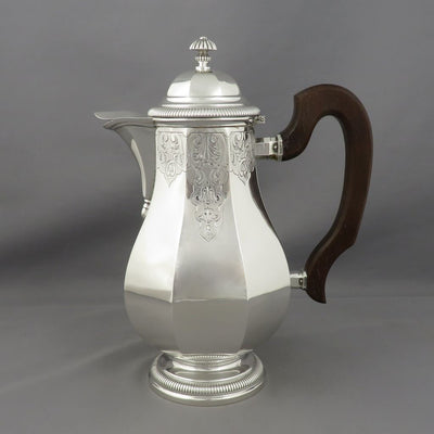 French Sterling Silver Coffee Pot - JH Tee Antiques