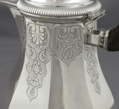 French Sterling Silver Coffee Pot - JH Tee Antiques