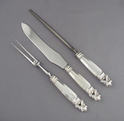 Georg Jensen Acorn Carving Set - JH Tee Antiques