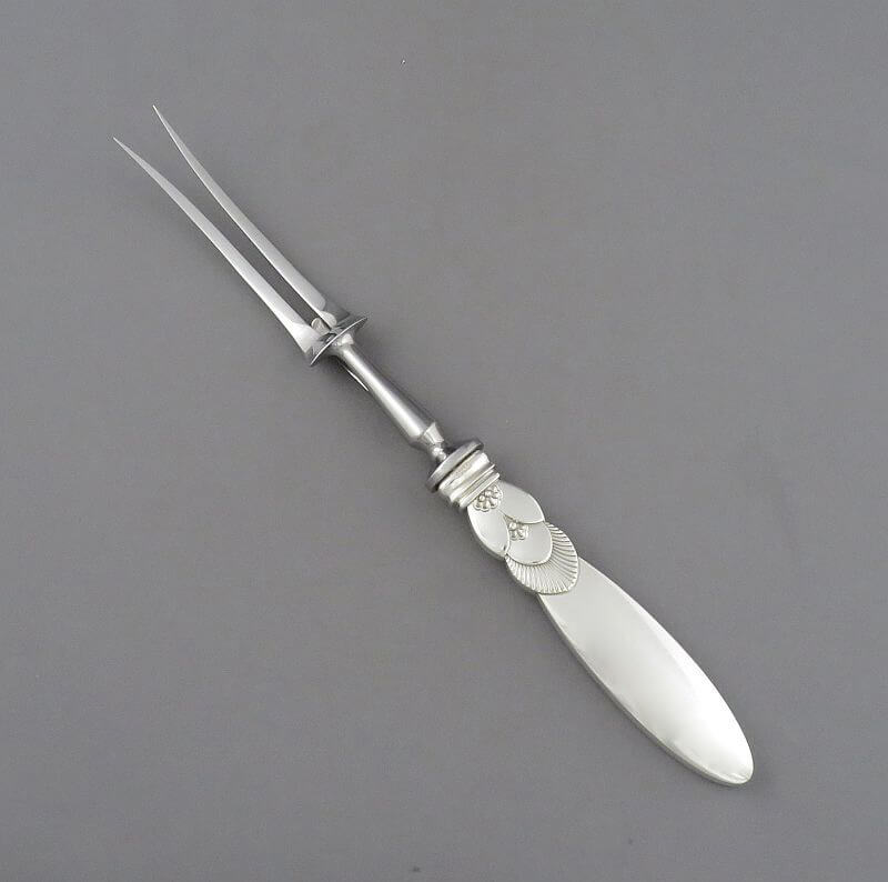 Georg Jensen Cactus Pattern Carving Fork - JH Tee Antiques