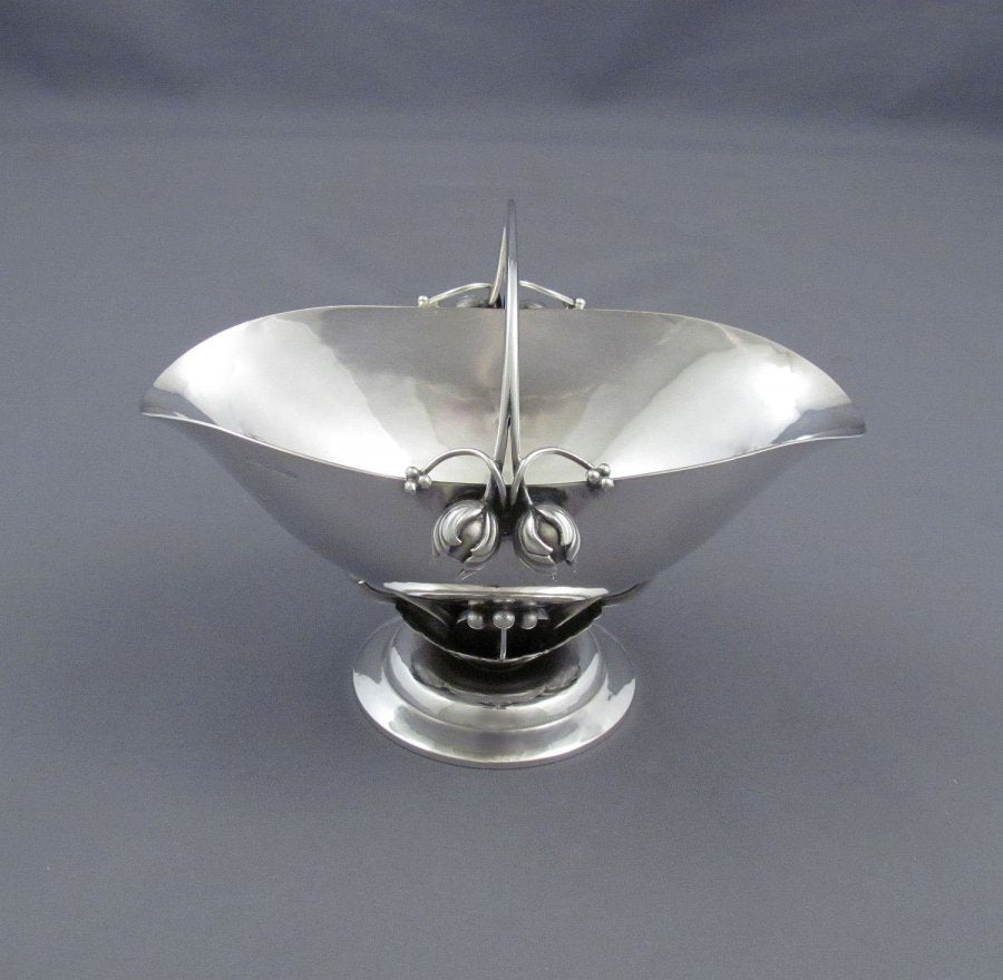 Large Georg Jensen Silver Ornamental Sugar - JH Tee Antiques
