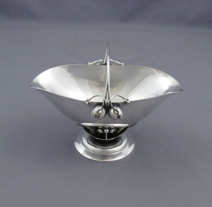 Large Georg Jensen Silver Ornamental Sugar - JH Tee Antiques
