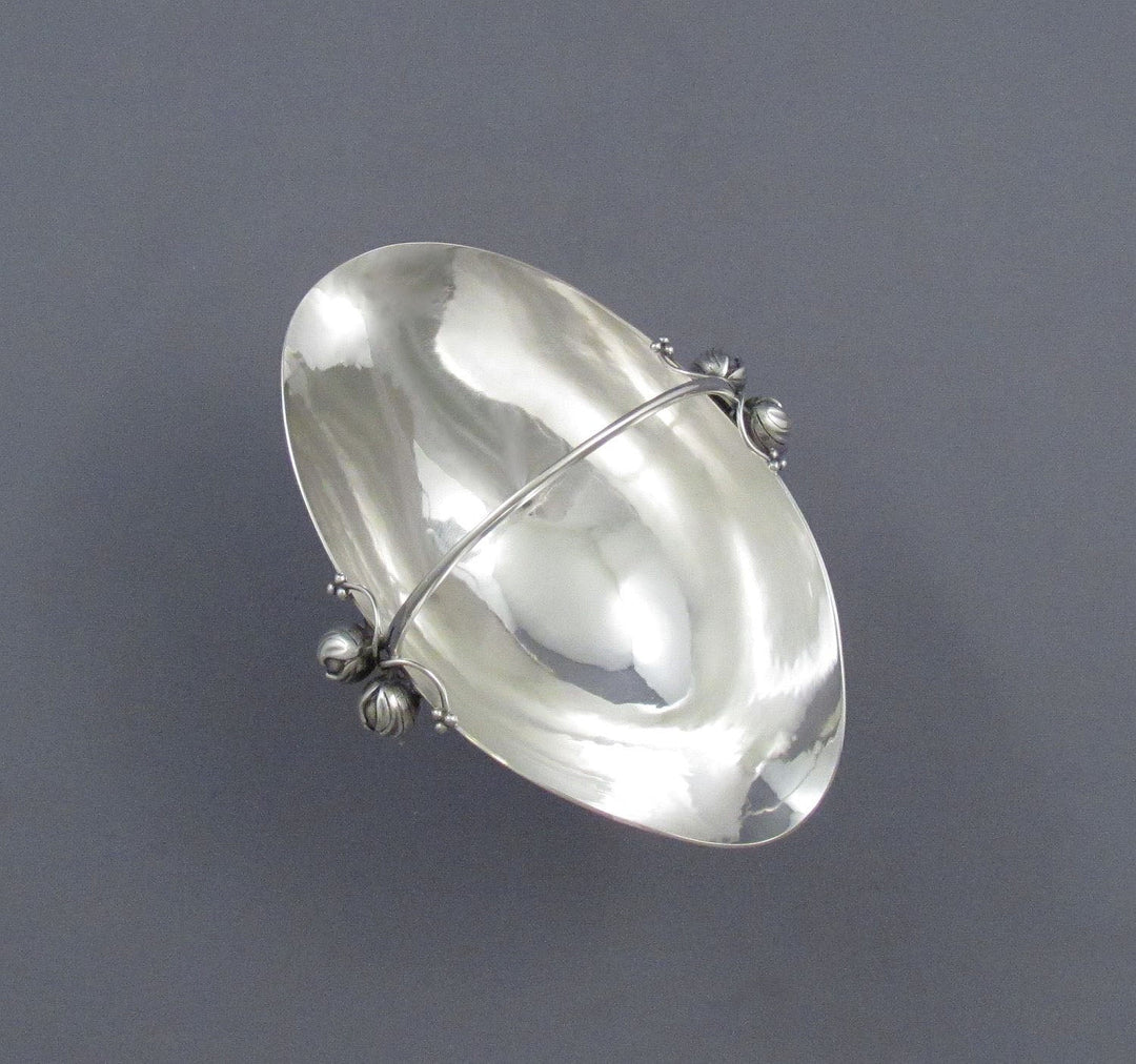 Large Georg Jensen Silver Ornamental Sugar - JH Tee Antiques