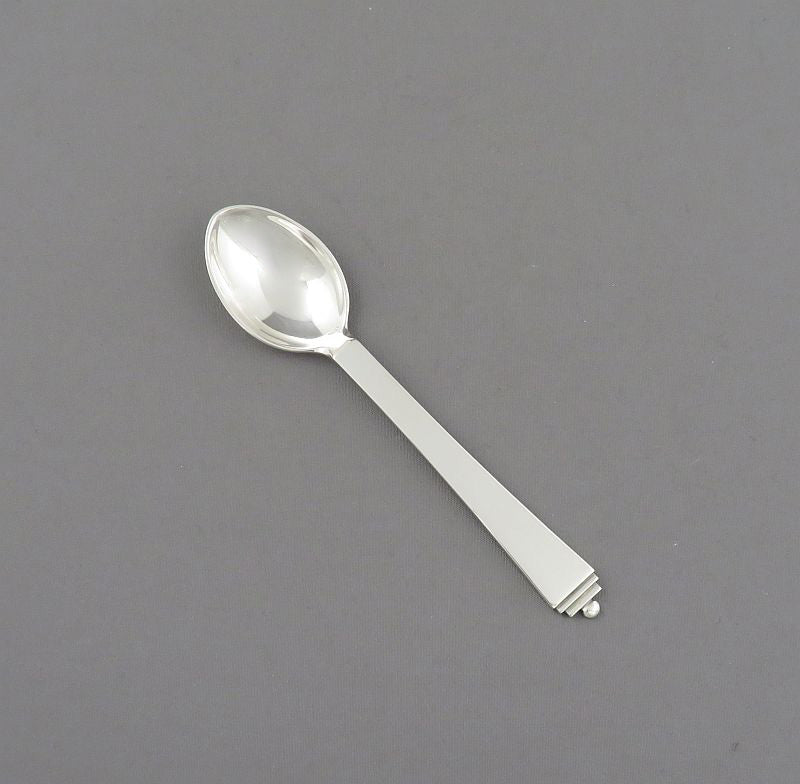 Georg Jensen Pyramid Pattern Coffee Spoon - JH Tee Antiques