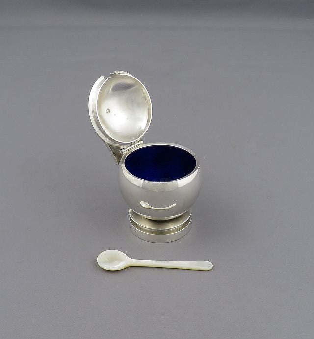 Georg Jensen Pyramid Pattern Condiment Set - JH Tee Antiques