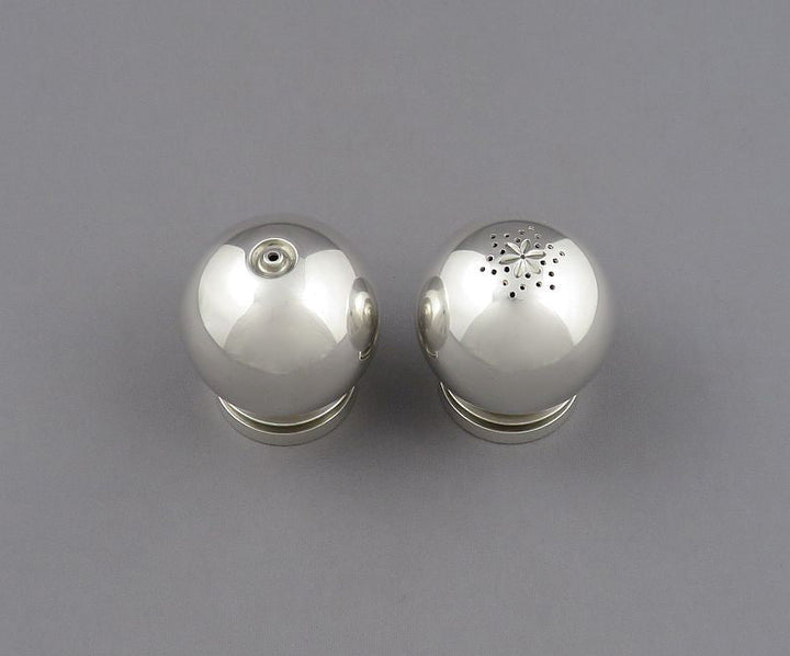 Georg Jensen Pyramid Pattern Condiment Set - JH Tee Antiques