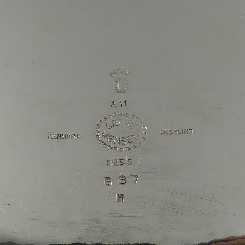Georg Jensen Sterling Silver Charger Plate - JH Tee Antiques