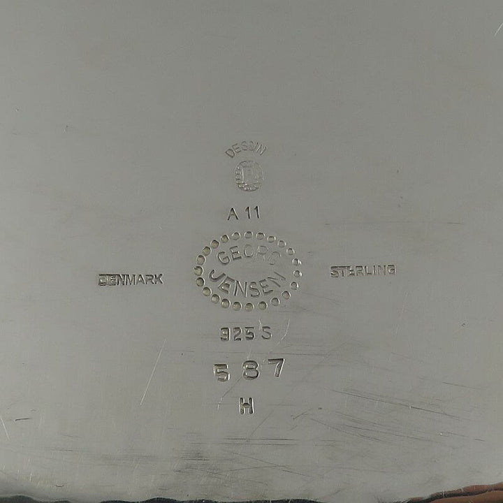 Georg Jensen Sterling Silver Charger Plate - JH Tee Antiques