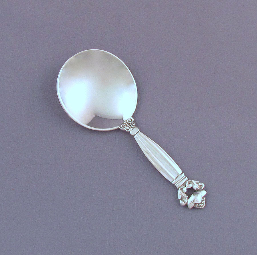 Georg Jensen Silver Tea Caddy Spoon - JH Tee Antiques
