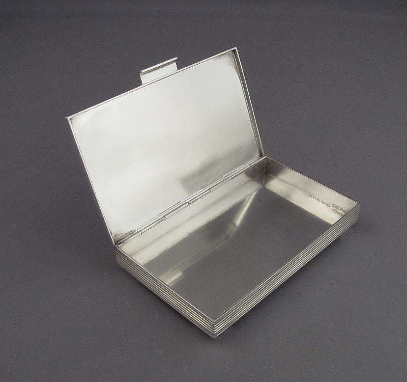 Georg Jensen Sterling Silver Cigarette Box - JH Tee Antiques