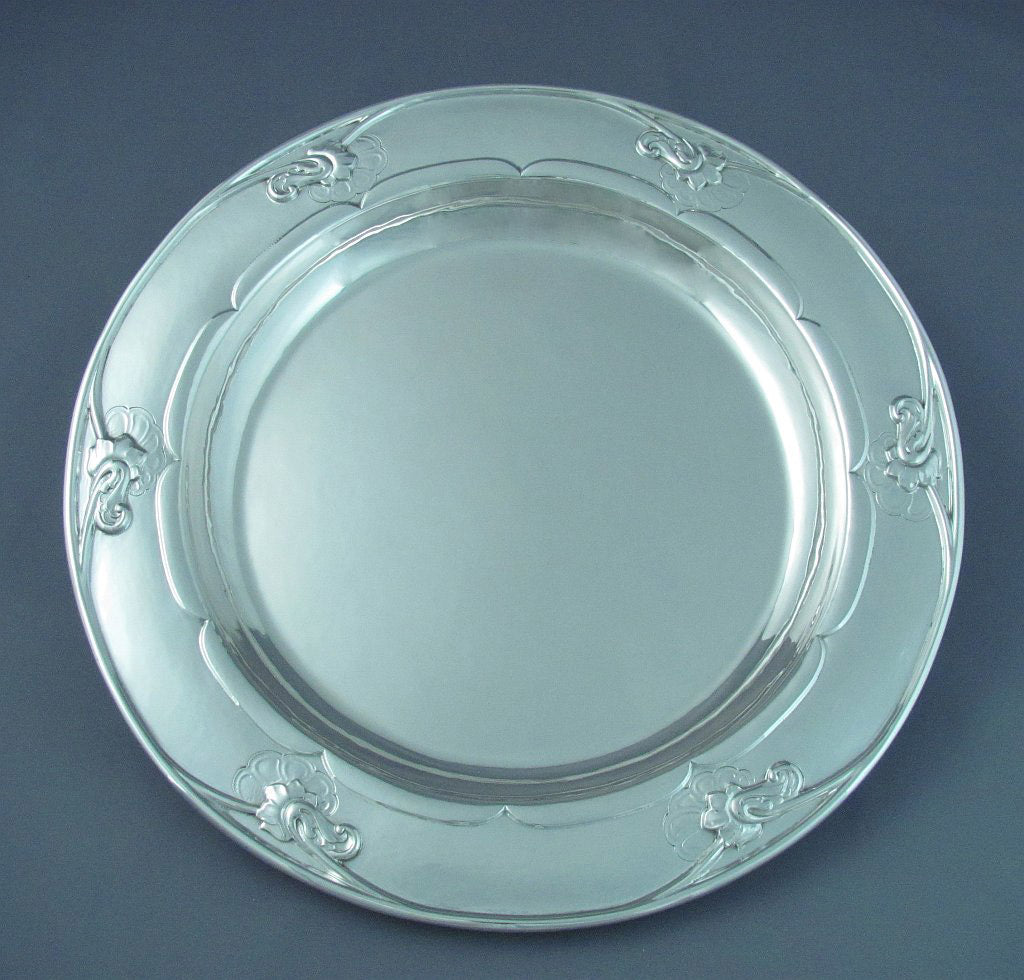 Georg Jensen Sterling Silver Platter - JH Tee Antiques