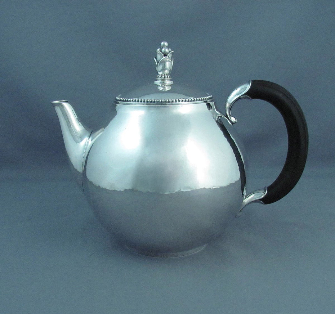 Georg Jensen Sterling Silver Tea Set - JH Tee Antiques