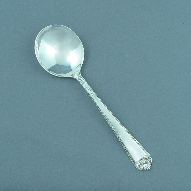 Birks George II Sterling Cream Soup Spoon - JH Tee Antiques