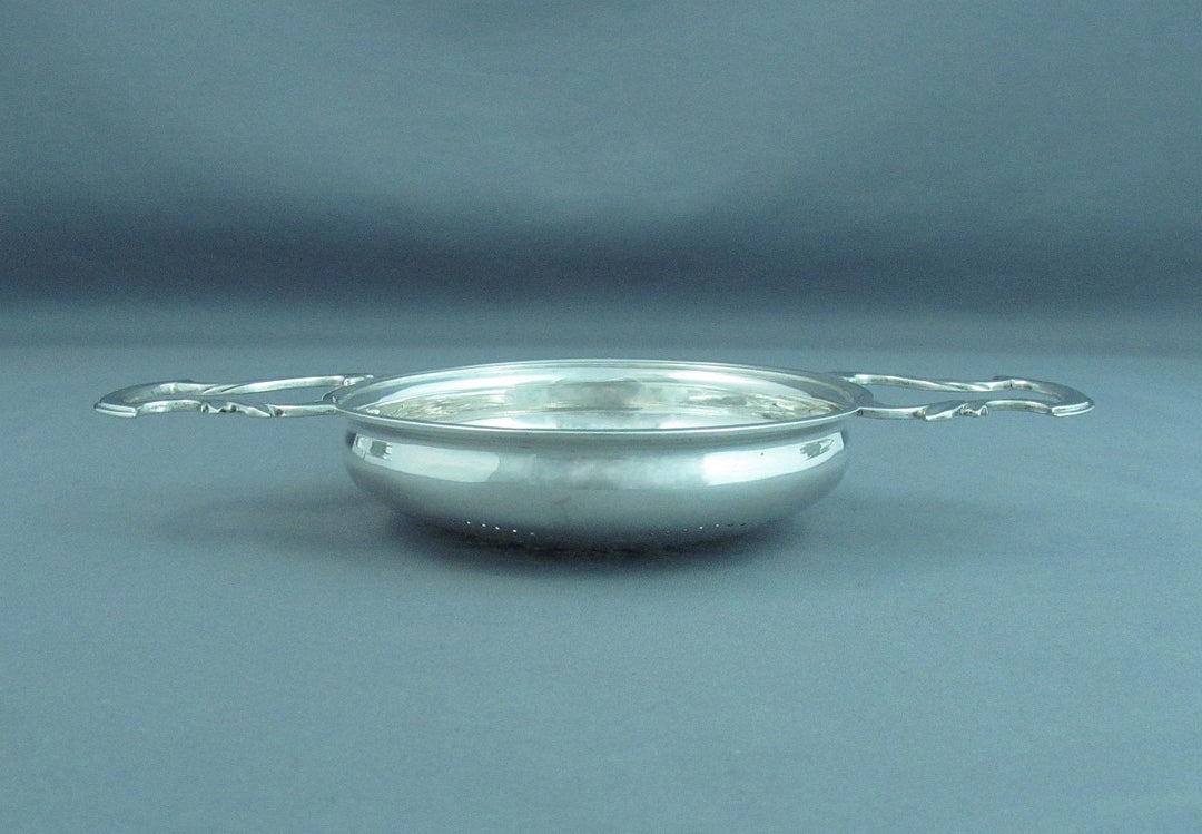 George II Silver Lemon Strainer - JH Tee Antiques