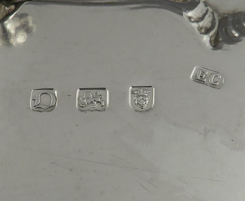 George II Silver Salver by Ebenezer Coker - JH Tee Antiques